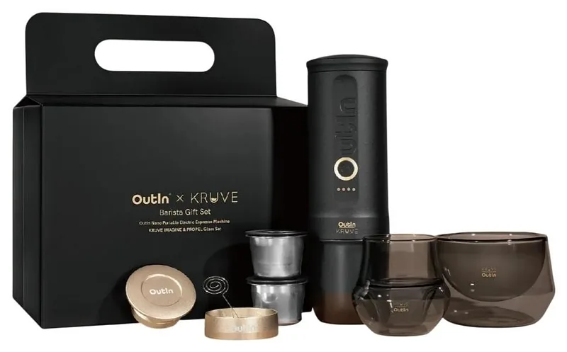 OutIn Nano x Kruve zestaw prezentowy czarno/złoty