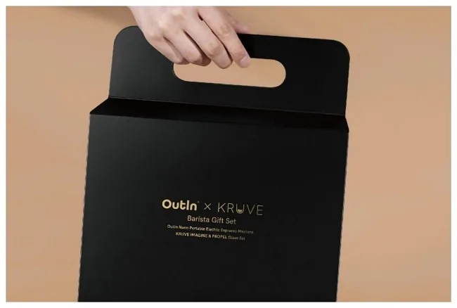 OutIn Nano x Kruve zestaw prezentowy czarno/złoty