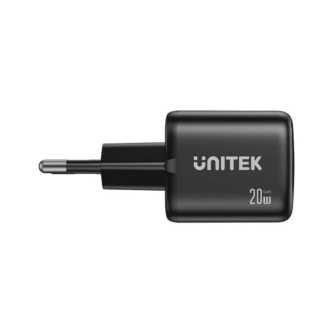 Unitek 20W, USB-C, USB-A, PD 3.0, czarna