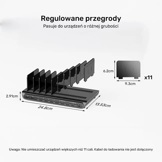Unitek 10-portowa stacja ładowania USB-C i USB-A 240W