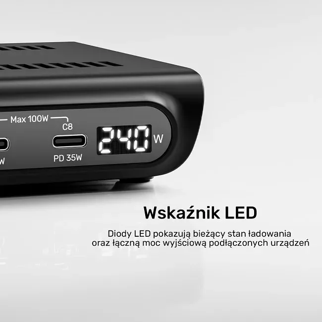Unitek 10-portowa stacja ładowania USB-C i USB-A 240W