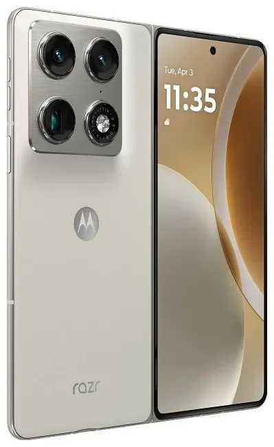Motorola razr fold 20,6 cm (8.09″) Kaksik-SIM Android 16.0 5G USB tüüp-C 16 GB 512 GB 6000 mAh Valge