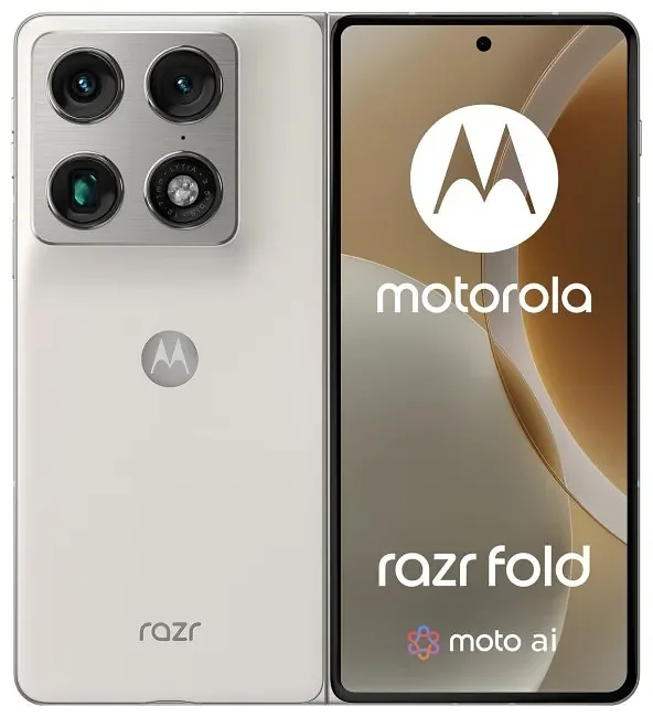 Motorola razr fold 20,6 cm (8.09″) Kaksik-SIM Android 16.0 5G USB tüüp-C 16 GB 512 GB 6000 mAh Valge