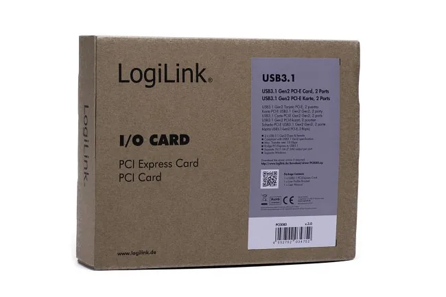 LogiLink karta PCI Express 2x USB 3.1