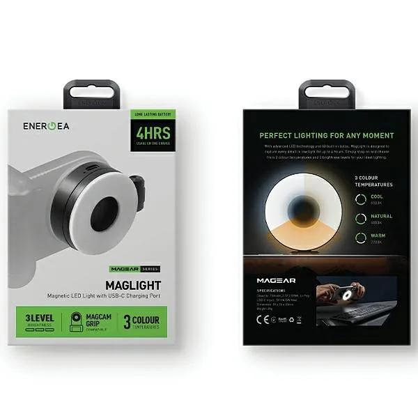 Energea Przenośna lampa LED Magear MagLight czarny, black MagSafe PG-MGLT-BLK