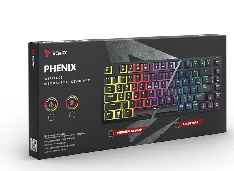 Savio PHENIX RED Wireless mechanical keyboard