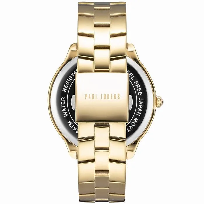 Paul Lorens Quartz Women’s Watch 38mm Gold Case Black Dial