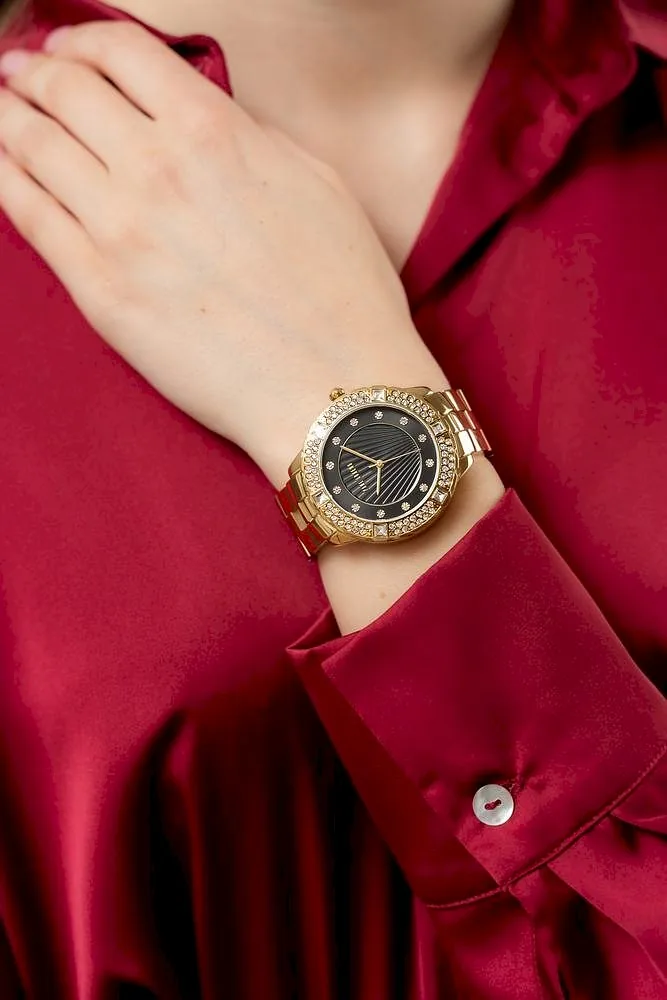 Paul Lorens Quartz Women’s Watch 38mm Gold Case Black Dial