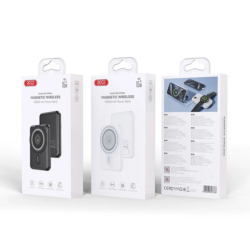 XO PR264 Magnetic power bank 10000 mAh 20W white
