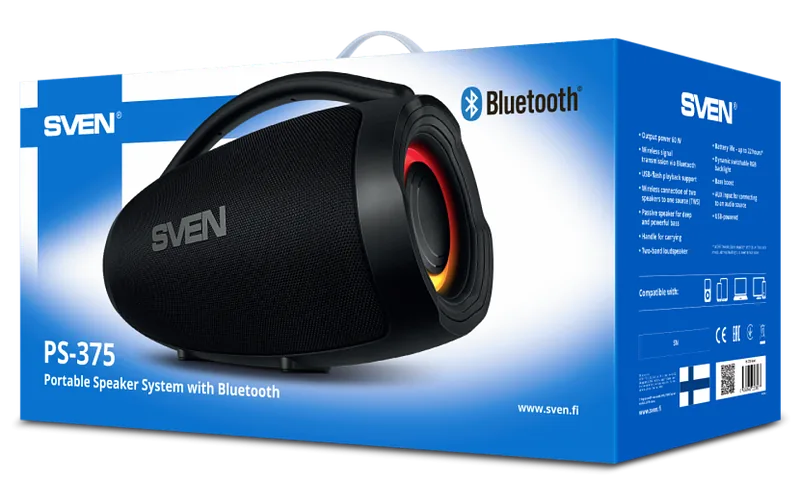 Speaker SVEN PS-375 RGB Bluetooth 60W