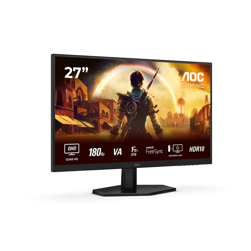 AOC G4 Q27G42XNE PC lamekuvar 68,6 cm (27″) 2560 x 1440 pikslit Quad HD LED Must, Punane