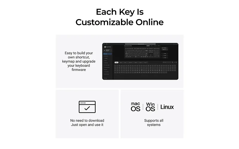 Keychron Q5 Ultra 96% 8K Tri-Mode K POM Brown juhtmevaba mehaaniline klaviatuur, must