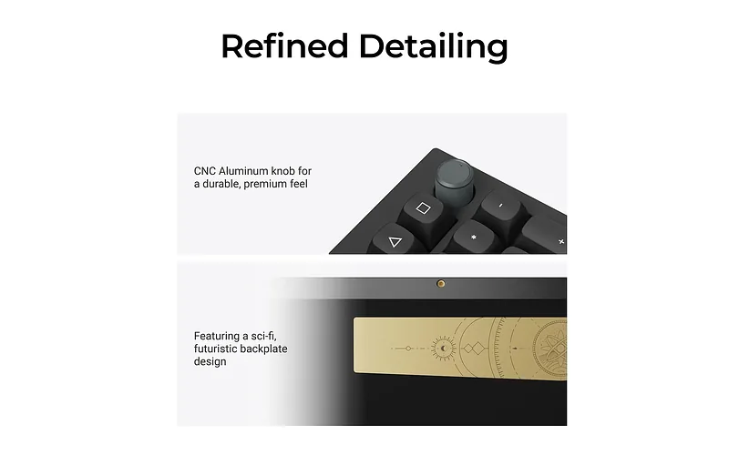 Keychron Q5 Ultra 96% 8K Tri-Mode K POM Brown juhtmevaba mehaaniline klaviatuur, must