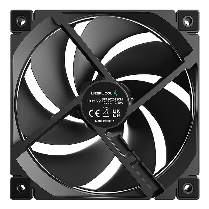 DeepCool FD12 V2 Arvuti korpus Ventilaator 12 cm Must 1 tk