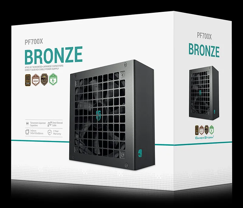 DeepCool PF700X toiteallika komponent 700 W 20+4 pin ATX ATX Must