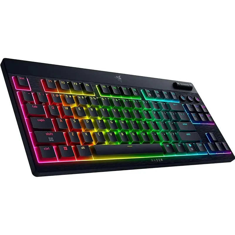 Razer, BlackWidow V4 Low-Profile HyperSpeed, Keyboard, Wireless, US, Bluetooth, Green Switches, Black