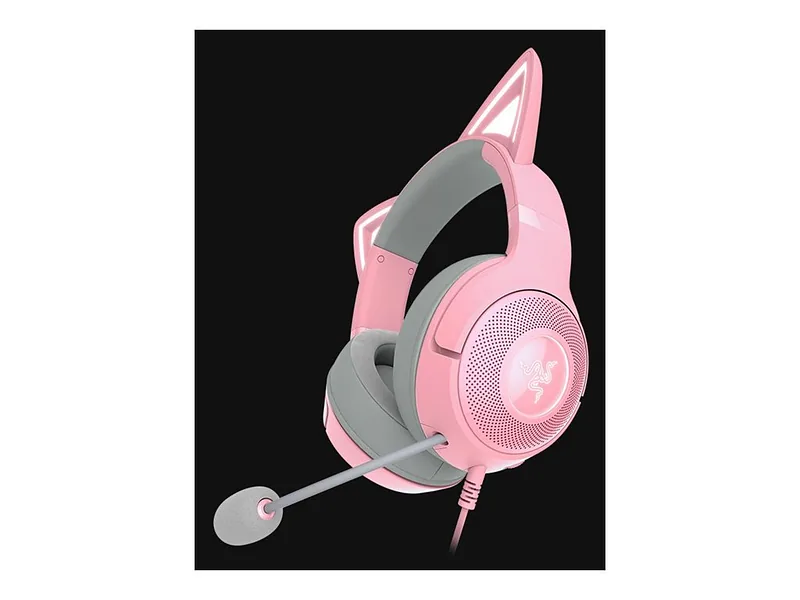 Razer, Headset, Kraken Kitty V2, Yes, Wired, On-Ear, USB Type A, Quartz