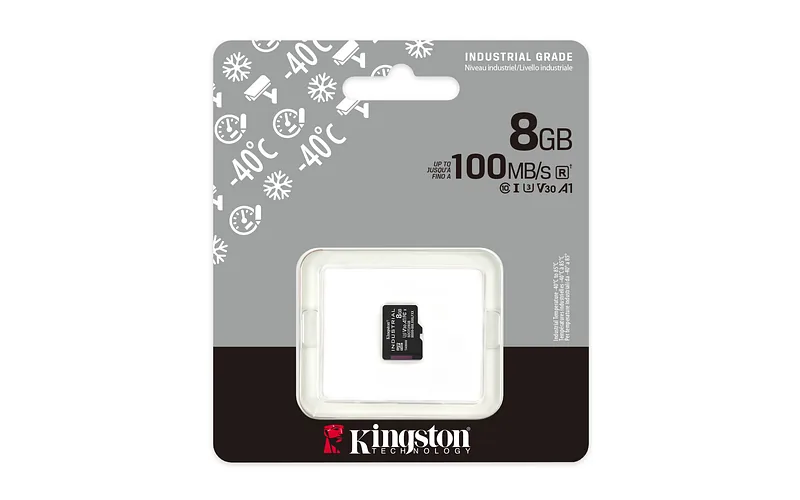 Kingston Technology Industrial 8 GB MicroSDHC UHS-I Klass 10
