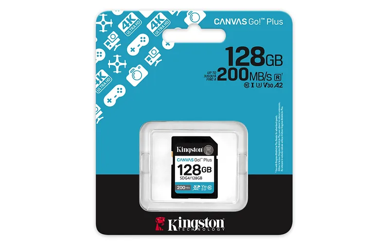 Kingston Technology Canvas Go! Plus 128 GB SDXC UHS-I Klass 10