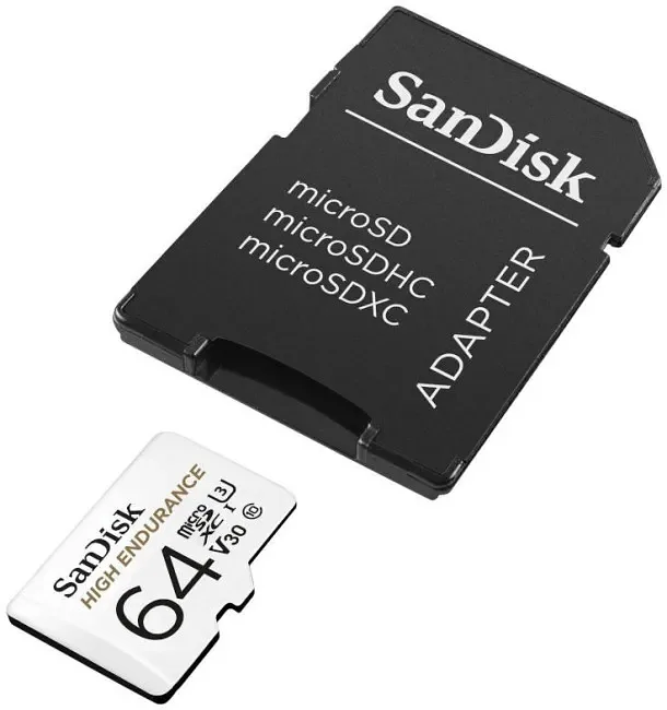 SanDisk High Endurance microSDXC 64GB V30 + Adapter