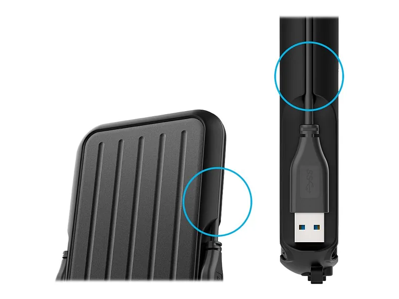 Portable Hard Drive, ARMOR A66, 2000 GB, USB 3.2 Gen1, Black