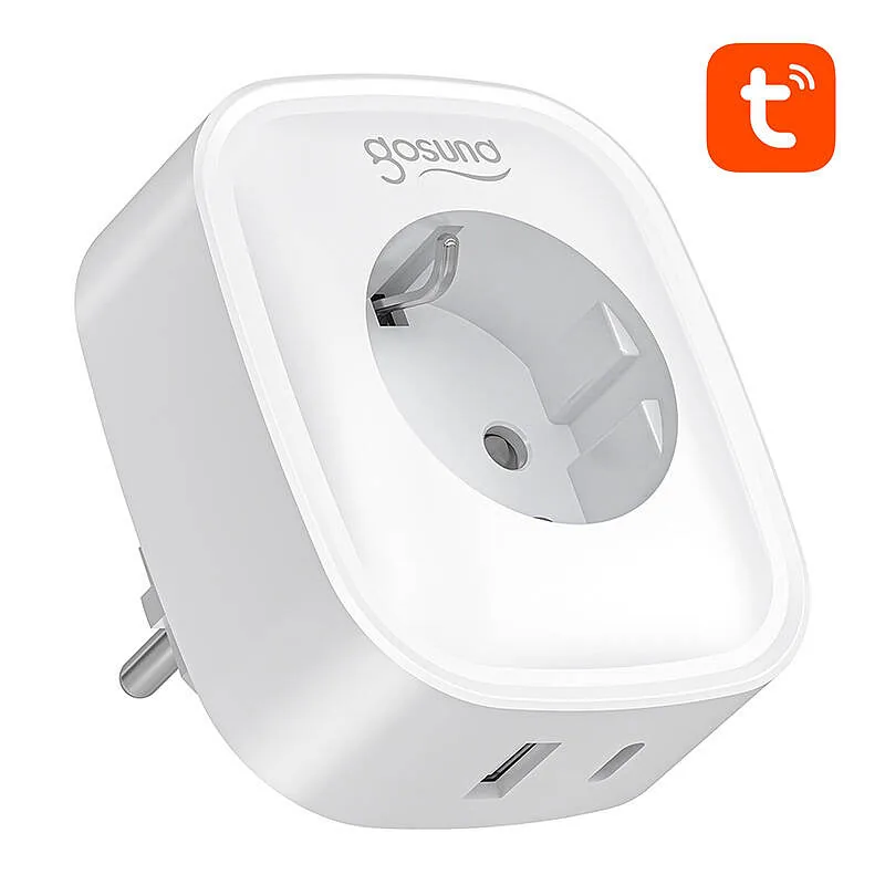 Gosund SP6 16A USB-C 20W Tuya smart WiFi, Bluetooth socket