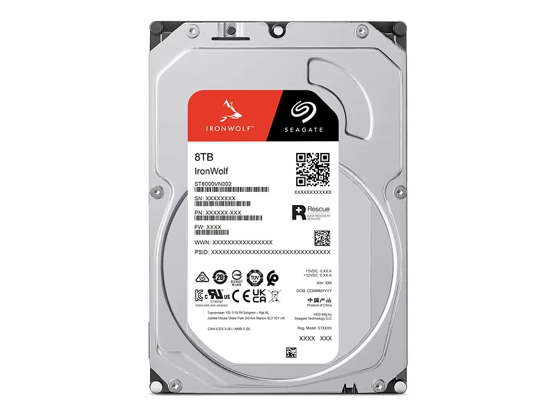Seagate IronWolf ST8000VN002 sisemine kõvaketas 8 TB 5400 RPM 256 MB 3.5″ Jada ATA III
