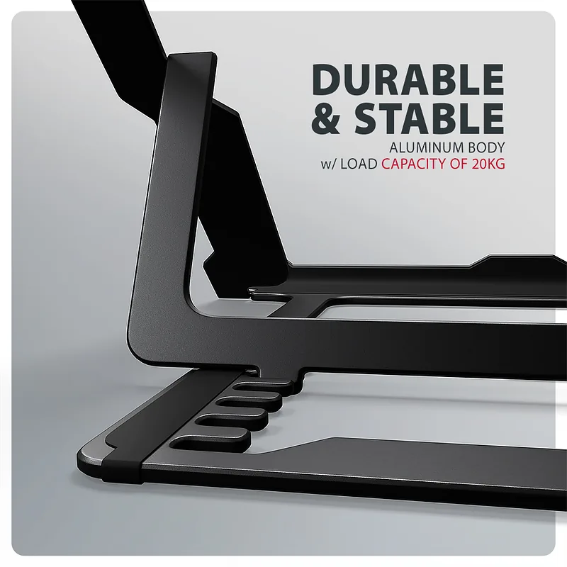 AXAGON STND-LAB stand for laptops and tablets, Adjustable Height, Angle, 10-17.3 “, Maximum weight (capacity) 20 kg, Black