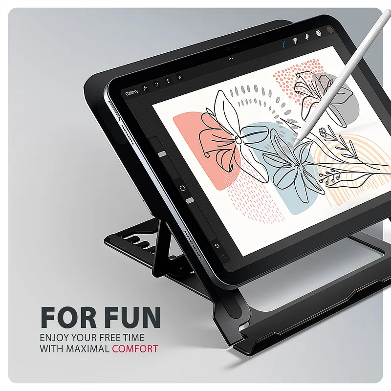 AXAGON STND-LAB stand for laptops and tablets, Adjustable Height, Angle, 10-17.3 “, Maximum weight (capacity) 20 kg, Black