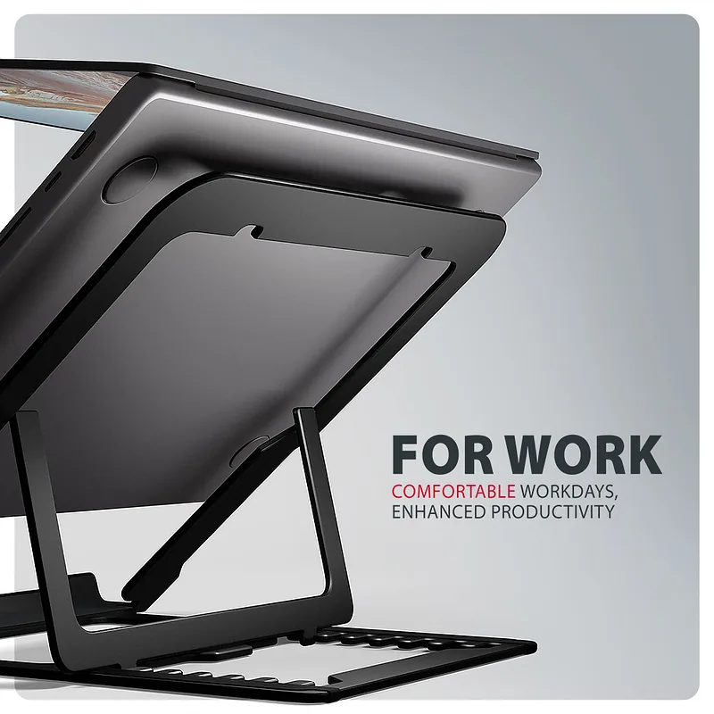 AXAGON STND-LAB stand for laptops and tablets, Adjustable Height, Angle, 10-17.3 “, Maximum weight (capacity) 20 kg, Black