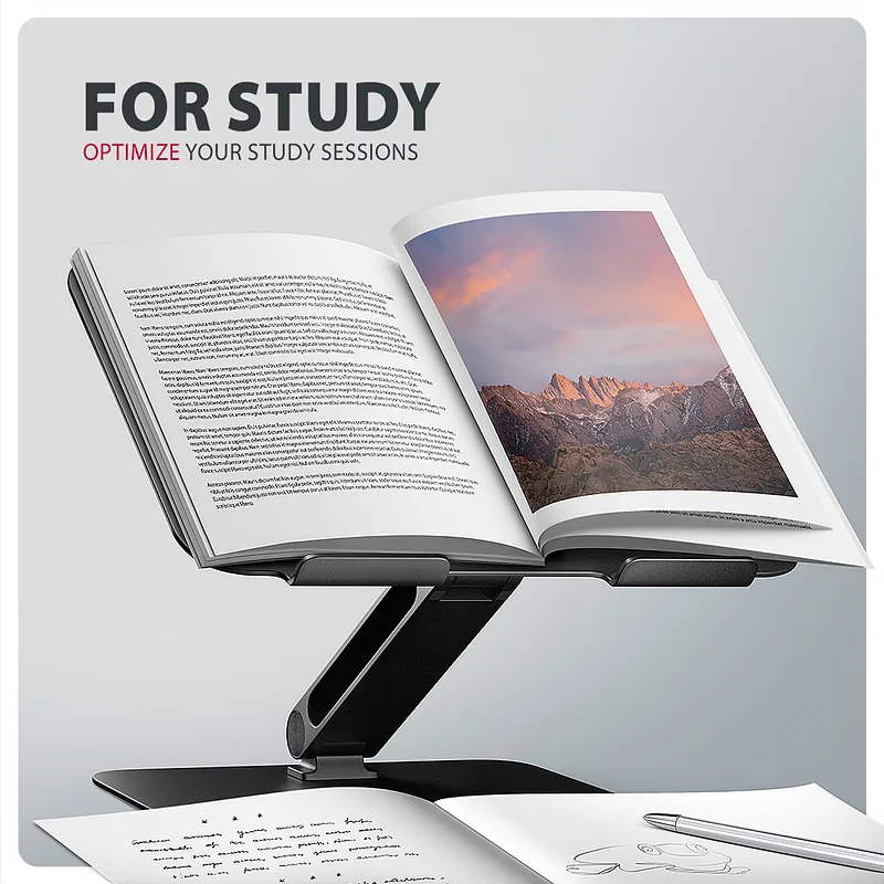AXAGON STND-LQB stand for notebooks and tablets, Adjustable Height, Angle, 10-17.3 “, Maximum weight (capacity) 5 kg, Black