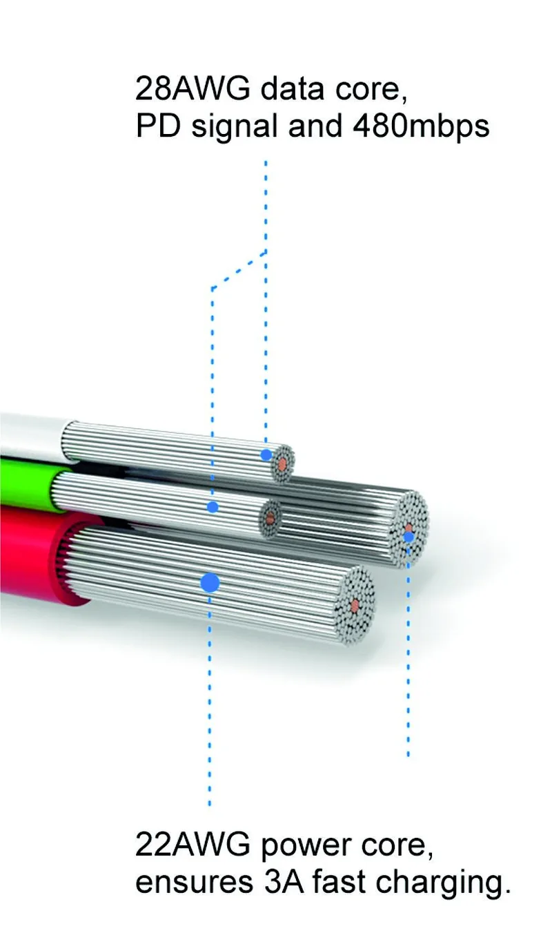 Swissten Textile Quick Charge Universal Micro USB Data and Charging Cable 0.2m