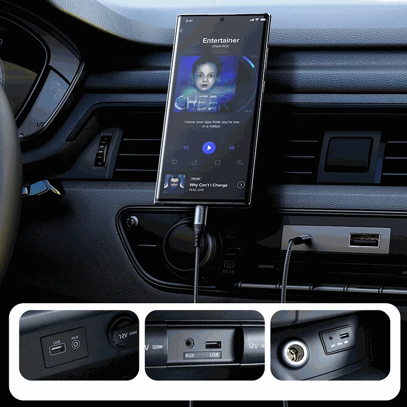 Joyroom stereo audio cable AUX 3.5 mm mini jack – USB-C DAC