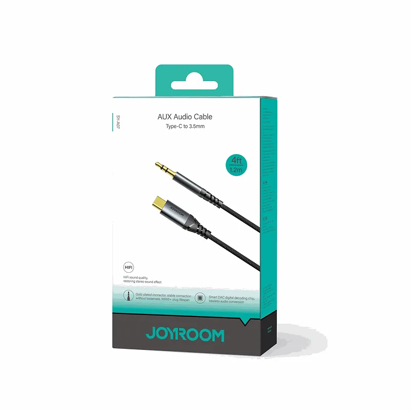 Joyroom stereo audio cable AUX 3.5 mm mini jack – USB-C DAC