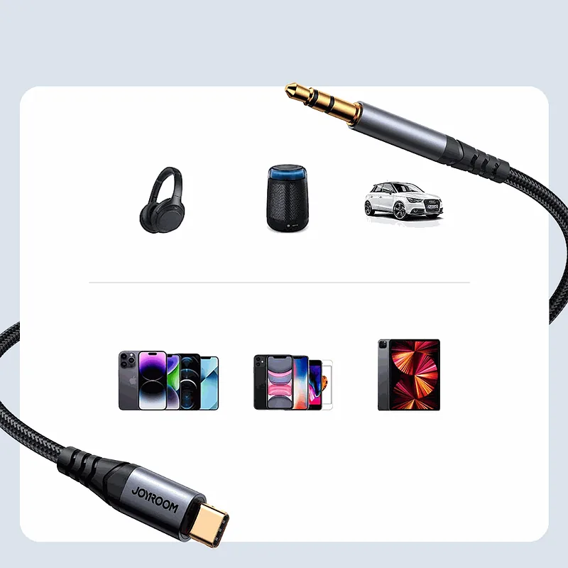 Joyroom stereo audio cable AUX 3.5 mm mini jack – USB-C DAC