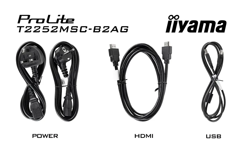 iiyama ProLite T2252MSC-B2AG PC lamekuvar 54,6 cm (21.5″) 1920 x 1080 pikslit Full HD LCD Puutetundlik ekraan Must