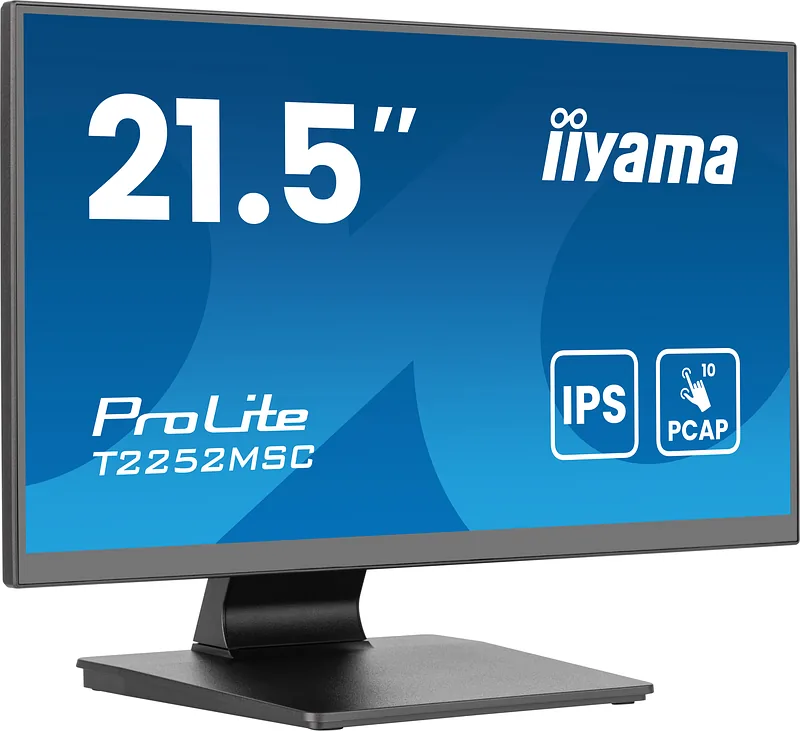 iiyama ProLite T2252MSC-B2AG PC lamekuvar 54,6 cm (21.5″) 1920 x 1080 pikslit Full HD LCD Puutetundlik ekraan Must