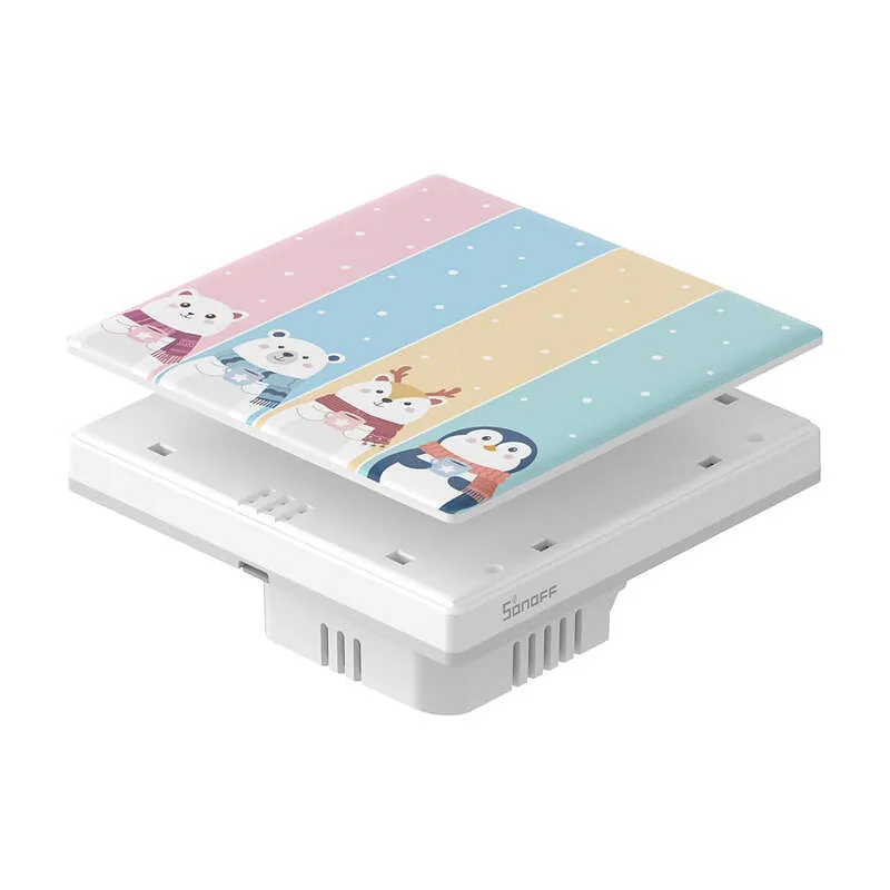 Decorative cover, cap for the T5 SONOFF Cartoon 4C touch switch.