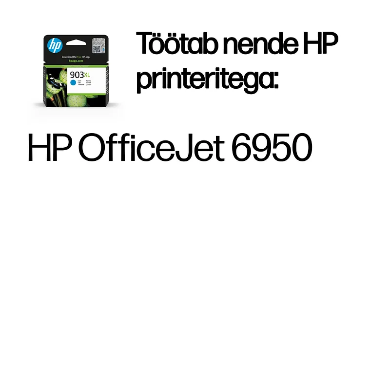HP 903XL High Yield Cyan Original Ink Cartridge tindikassett 1 tk Tsüaan