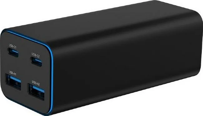 Gembird GaN 4x USB PowerDelivery o mocy 100 W, czarna