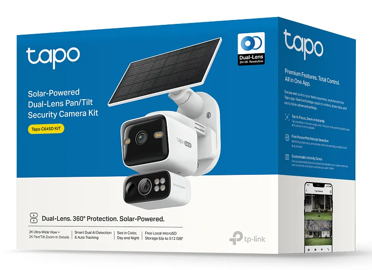 TP-Link Tapo C645D KIT IP süsteemiga turvakaamera Hooneväline 2304 x 1296 pikslit Lagi/sein/post