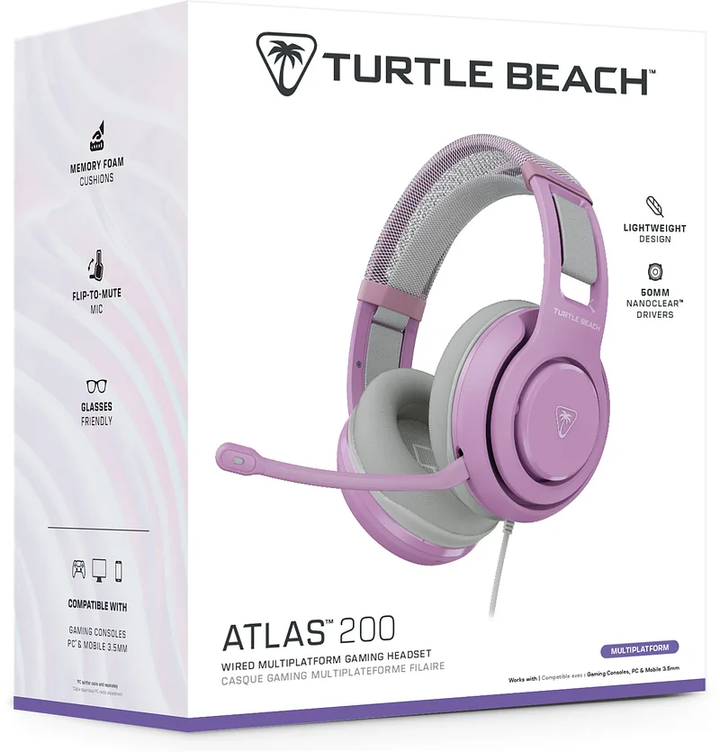 Turtle Beach kõrvaklapid Atlas 200 MultiPlatform, lilac mist