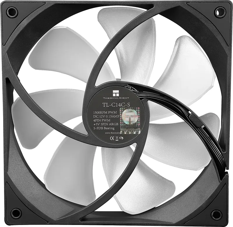 Thermalright TL-C14C-S ARGB -tuuletin, 140 mm, musta