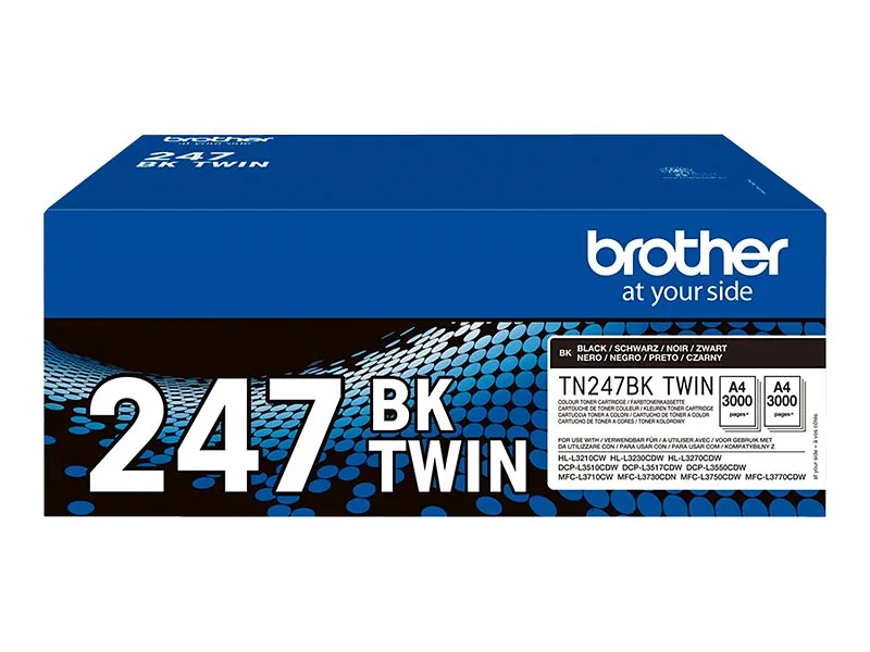Brother TN-247BKTWIN toonerikassett 2 tk Originaal Must