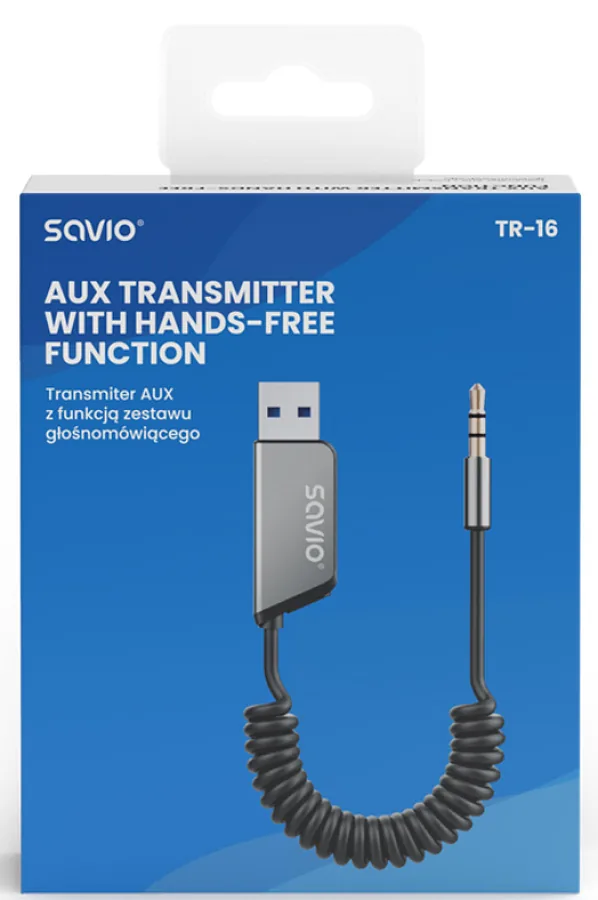 Savio AUX transmitter with hands-free function