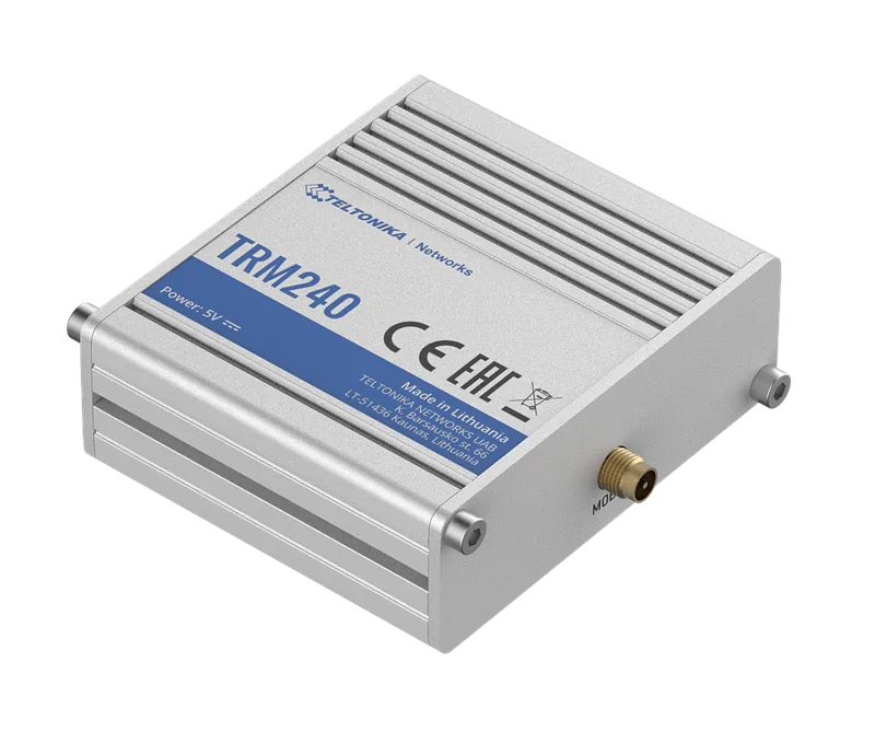 Teltonika, LTE Modem, TRM240, No Wi-Fi, Mesh Support No, MU-MiMO No, 2G/3G, Antenna type 1xSMA for LTE, 1 x microUSB