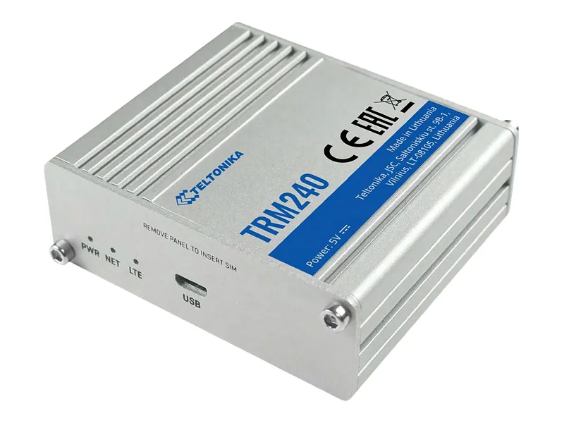 Teltonika, LTE Modem, TRM240, No Wi-Fi, Mesh Support No, MU-MiMO No, 2G/3G, Antenna type 1xSMA for LTE, 1 x microUSB
