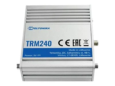 Teltonika, LTE Modem, TRM240, No Wi-Fi, Mesh Support No, MU-MiMO No, 2G/3G, Antenna type 1xSMA for LTE, 1 x microUSB