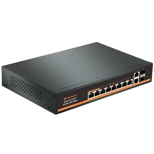 PoE switch 8ch 1000Mbps +2G uplink +2G SFP