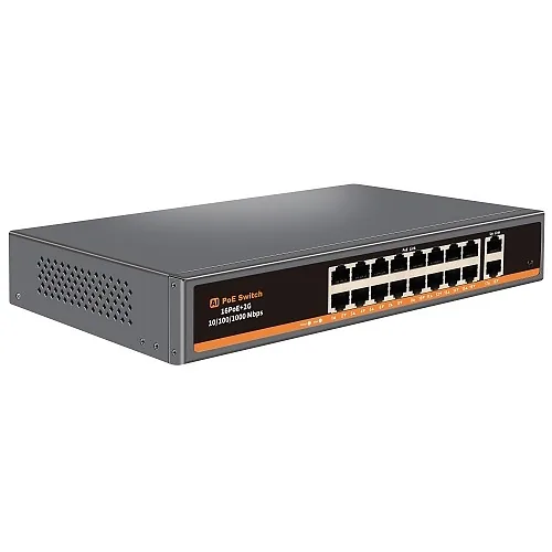 PoE switch 16ch 100Mbps +2G uplink